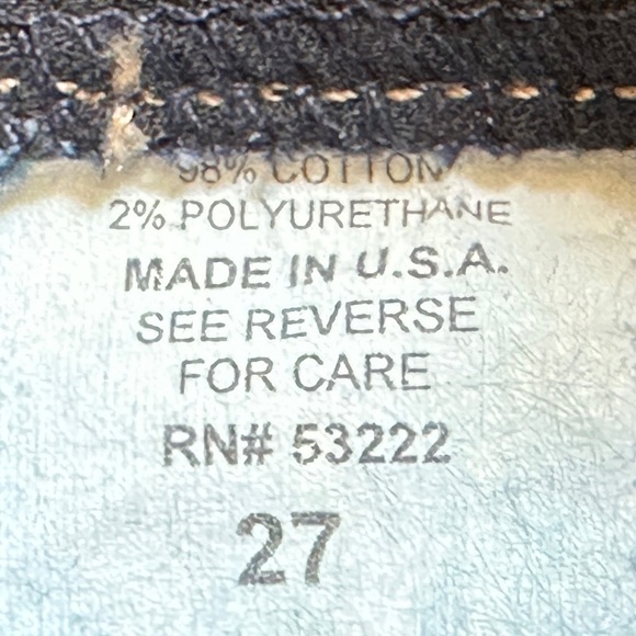 David Kahn Dark Wash Ankle Kick Crop Jeans Size 27 Classic Relaxed Fit - Picture 9 of 10